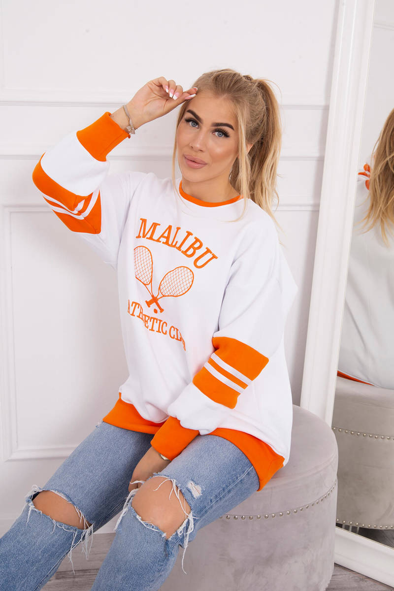 Oteplená mikina Malibu oranžová