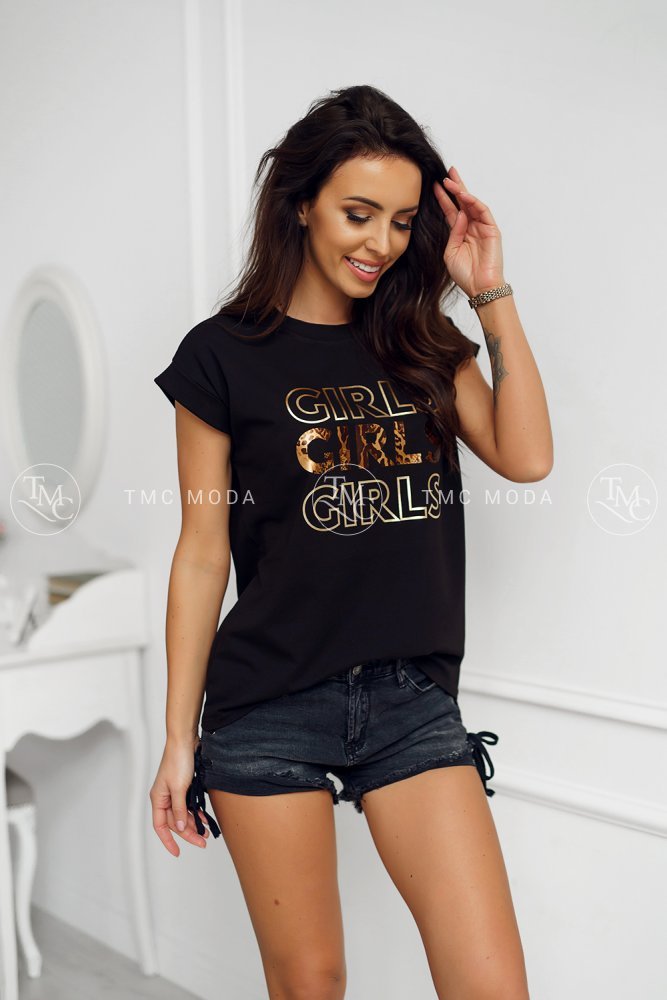 Dámske tričko Girl Girl čierne