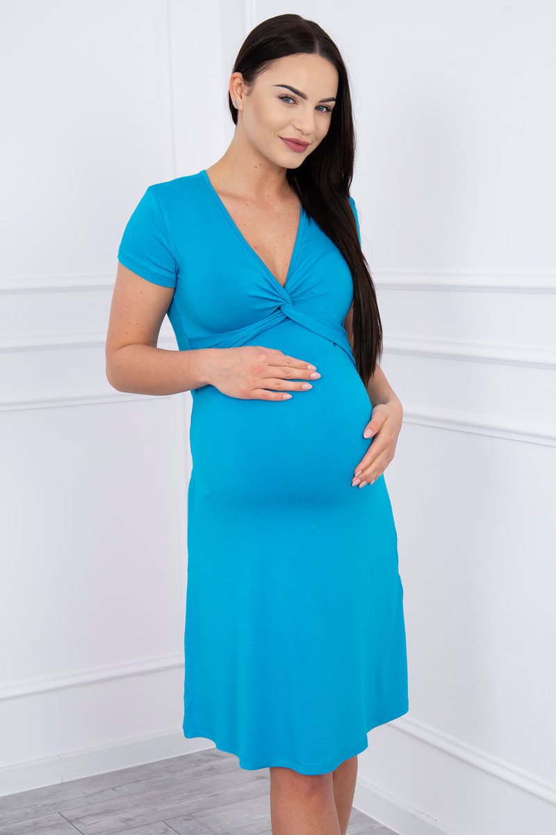 Šaty pre tehotné tyrkysové