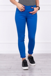 Farebné dámske džínsy elastické modré