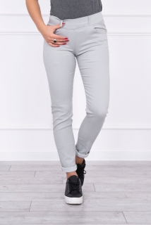Farebné dámske džínsy elastické sivé