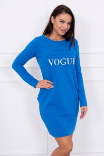 Šaty s potlačou Vogue kráľovská modrá
