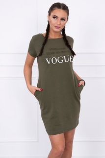 Teplákové šaty Vogue kaki